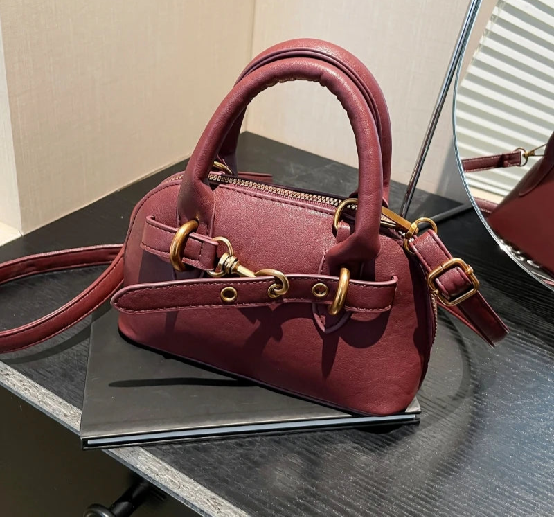 bolsa feminina luxo bolsa feminina transversal bolsa vermelha Tamanho pequeno sacos de alça superior para mulheres fivela de cinto design mini ombro cruz corpo escudo saco de luxo designer bolsas e bolsas