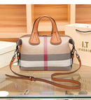 Bolsa de Ombro Feminina Xadrez, Bolsas Femininas Boston, Moda de Luxo, Messenger Bags, Designer de Marca, Bolsas Crossbody Portáteis, 2023