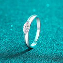 KNOBSPIN-Anéis Moissanite para Mulheres, banhado a prata 925 esterlina, ouro branco 18k, anel de casamento 4x8mm, cor D, corte marquise, anel de noivado