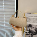 Glamourosa bolsa de ombro de PVC com strass para noite, com corrente removível e fecho, bolsa de festa com glitter para banquete/uso diário