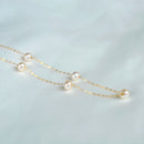 Ninfa real 18k ouro natural pérola colar au750 jóias finas perto redondo presente de aniversário para mulher cor misturada X321-1