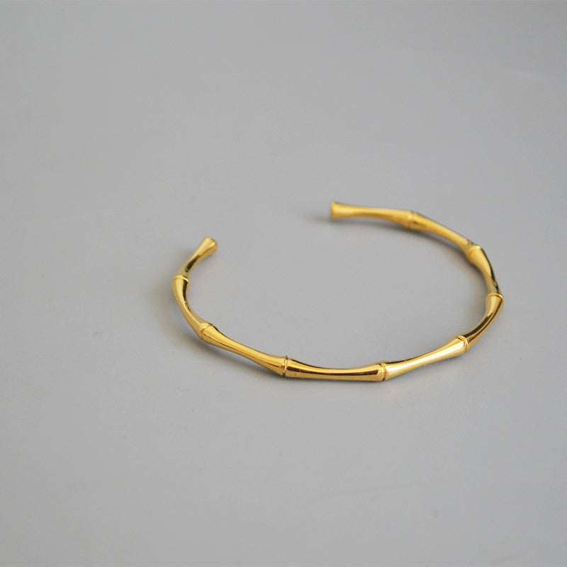 Aço inoxidável cor de ouro bambu conjunta pulseiras 2023 tendência pulseira para mulheres masculino festa romântica presente moda jóias