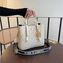 Bolsa tote de couro minimalista de luxo para mulheres design inspirado no vintage bolsa mensageiro elegante bolsa de ombro com zíper