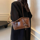 Bolsa de ombro de couro pu para mulheres 2025 primavera y2k tendência feminina bolsa crossbody bolsas e bolsas retrô sacola