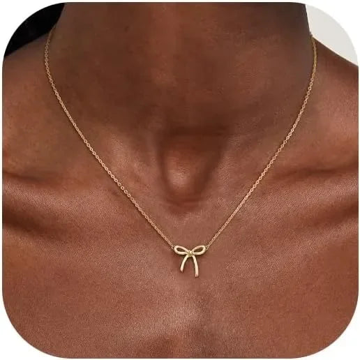 Colar de ouro para mulheres colar de arco banhado a ouro prata colar bonito arco pingente gargantilha corrente colares para mulheres jóias presente