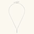 Anziw 2,8 mm 0,56 quilates. Moissanite pingente colar para mulher 925 prata corrente ajustável barra de 7 pedras colares tendência jóias presentes