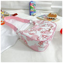 Miniso hello kitty bolsa de axilas para mulheres y2k sanrio kuromi mymelody bolsa mensageiro fofa meninas bolsa de ombro bolsa