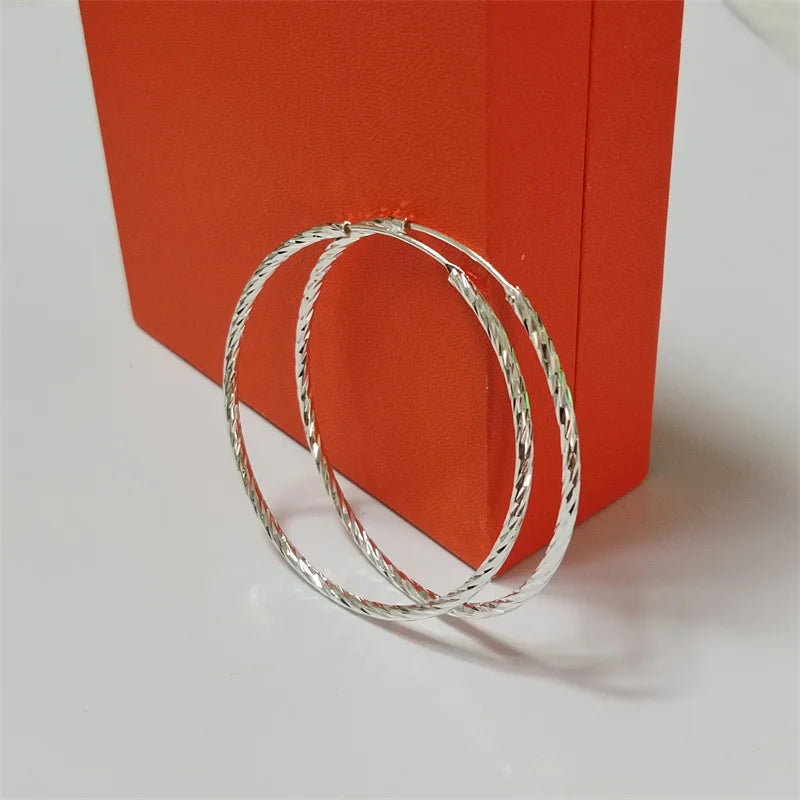 Senlissi - Brincos de argola femininos 18K AMARELO banhado a ouro 925 prata esterlina brincos de gota da moda C takoьги Kotyьца Kotyьц SL009