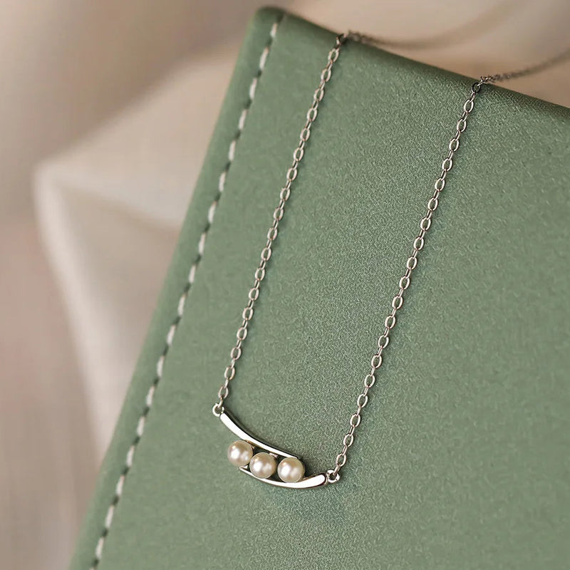 925 prata esterlina luz francesa luxo vintage geométrico pérola pingente colar para mulheres festa jóias acessórios