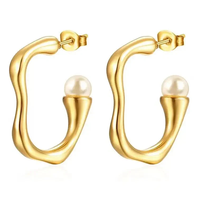 Luxo pérola brincos para mulheres, ouro 18k cheio, senhora menina designer de jóias, festa de casamento, presente de aniversário, lindo, nova chegada