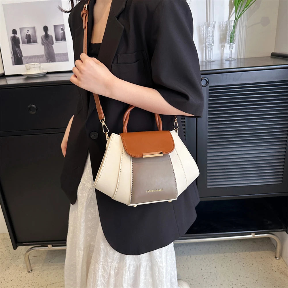 bolsa feminina bolsa feminina transversal bolsas grife luxo MOODS Contraste Cor Top-alça Sacos Para As Mulheres Patchwork Grande Capacidade Ombro Crossbody Shell Saco 2023 Designer De Luxo Bolsas