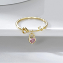 Orsa jóias 925 prata esterlina pendurado coração empilhamento anéis 14k banhado a ouro delicado dedo banda para mulheres jóias presente sr311