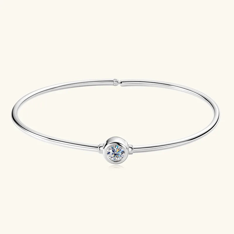 S925 prata esterlina 18k banhado a ouro branco 5mm corte redondo vvs1 d real gra moissanite diamantes pulseiras jóias finas presente