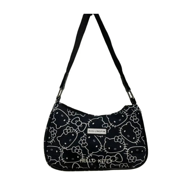 Miniso hello kitty bolsa de axilas para mulheres y2k sanrio kuromi mymelody bolsa mensageiro fofa meninas bolsa de ombro bolsa
