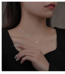 925 prata esterlina luz francesa luxo vintage geométrico pérola pingente colar para mulheres festa jóias acessórios