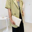 Bolsa feminina de palha tecida, carteira de moeda com zíper tecido ecológico, bolsa de armazenamento de praia de verão, bolsa de palha de trigo natural.zwq