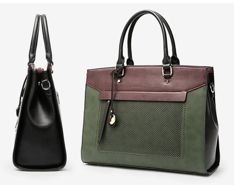 OYIXINGER-Maleta de couro para mulheres, alça superior, bolsa de ombro, negócios, laptop, MacBook, HP, Acer, Dell, moda, senhoras, 13"