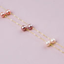 Ninfa real 18k ouro natural pérola colar au750 jóias finas perto redondo presente de aniversário para mulher cor misturada X321-1