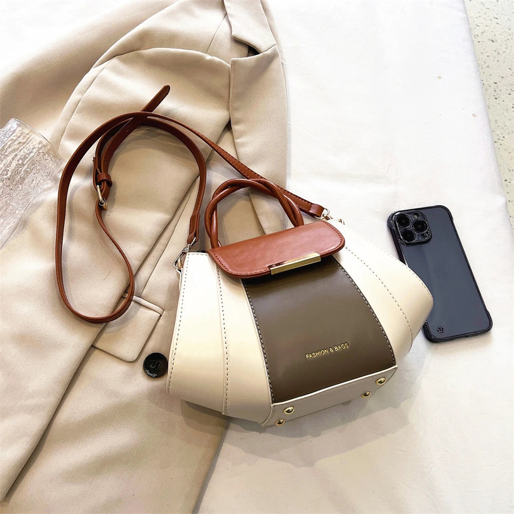 bolsa feminina bolsa feminina transversal bolsas grife luxo MOODS Contraste Cor Top-alça Sacos Para As Mulheres Patchwork Grande Capacidade Ombro Crossbody Shell Saco 2023 Designer De Luxo Bolsas