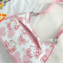 Miniso hello kitty bolsa de axilas para mulheres y2k sanrio kuromi mymelody bolsa mensageiro fofa meninas bolsa de ombro bolsa