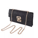 Saco de palha festa à noite bolsa moda feminina tecer padrão ouro embreagem mensageiro bolsas senhora diariamente deslocamento carteira sacos