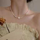 Elegante Natural Barroco de Água Doce Colar de Pérolas para Mulheres, Ouro 14K Cheio Senhora Contas Cadeia, Jóias, Presentes de Aniversário, Nova Chegada