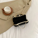 Glamourosa bolsa de ombro de PVC com strass para noite, com corrente removível e fecho, bolsa de festa com glitter para banquete/uso diário