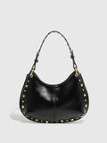 2025 nova moda na moda bolsa nas axilas rebitada bolsa de ombro corrente boston crossbody saco