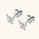 Oxtao 925 prata esterlina moissanite borboleta brincos jóias femininas espumante laboratório diamante piercing brinco presente gra certificado