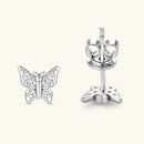 Oxtao 925 prata esterlina moissanite borboleta brincos jóias femininas espumante laboratório diamante piercing brinco presente gra certificado