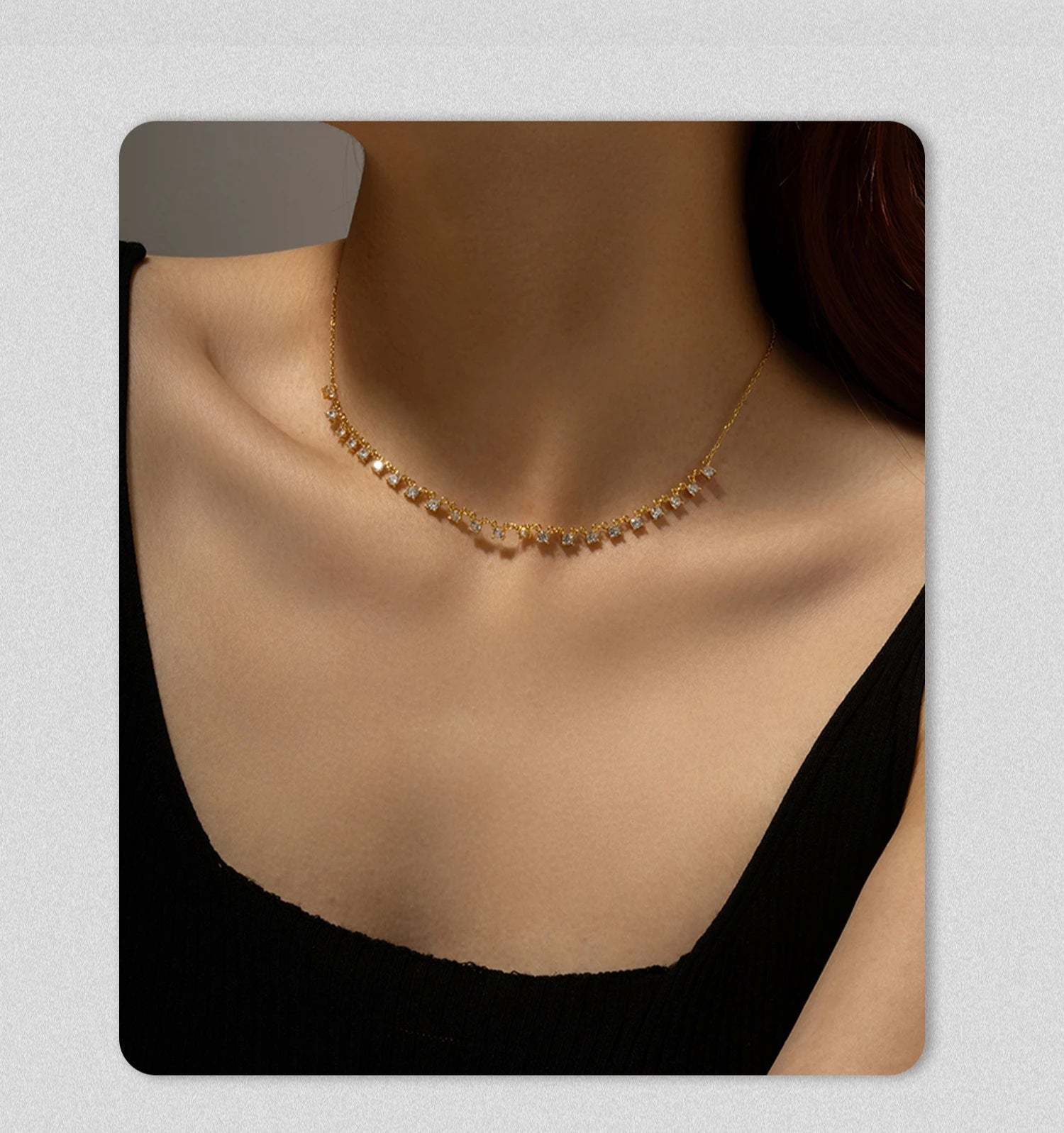 ANDYWEN-925 gargantilha longa de prata esterlina para mulheres, amuletos de zircão dourado transparente, colar de corrente, joias de casamento, presente fashion 2020