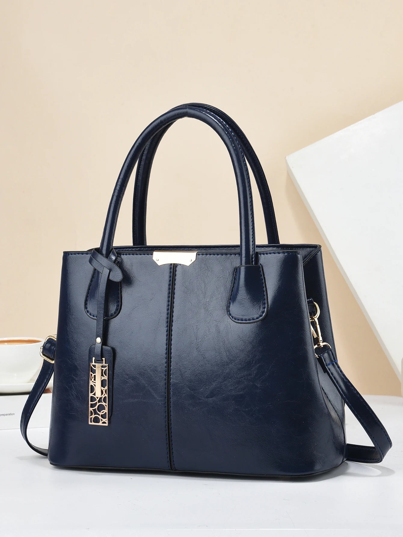 Bolsas retrô de cor sólida para mulheres, bolsa crossbody elegante de couro PU, bolsas modernas para escritório e trabalho