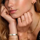 Orsa jóias 925 prata esterlina pendurado coração empilhamento anéis 14k banhado a ouro delicado dedo banda para mulheres jóias presente sr311