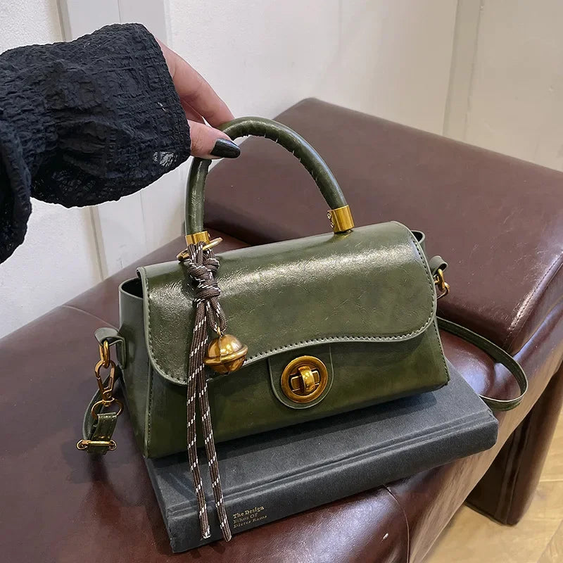 Outono inverno bolsa crossbody feminina commuter bolsa elegante retro pequeno quadrado saco versátil multi-funcional ombro único s