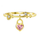 Orsa jóias 925 prata esterlina pendurado coração empilhamento anéis 14k banhado a ouro delicado dedo banda para mulheres jóias presente sr311