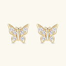 Oxtao 925 prata esterlina moissanite borboleta brincos jóias femininas espumante laboratório diamante piercing brinco presente gra certificado