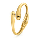 Ftcy pulseiras de ouro grossas para mulheres, pulseiras de cor dourada com pingente de gota de água, pulseira oval em espiral, joias elegantes da moda, presente