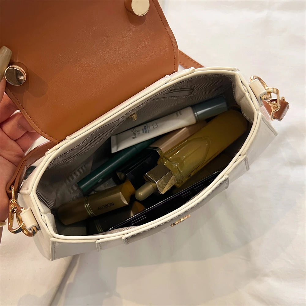 bolsa feminina bolsa feminina transversal bolsas grife luxo MOODS Contraste Cor Top-alça Sacos Para As Mulheres Patchwork Grande Capacidade Ombro Crossbody Shell Saco 2023 Designer De Luxo Bolsas