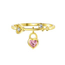 Orsa jóias 925 prata esterlina pendurado coração empilhamento anéis 14k banhado a ouro delicado dedo banda para mulheres jóias presente sr311