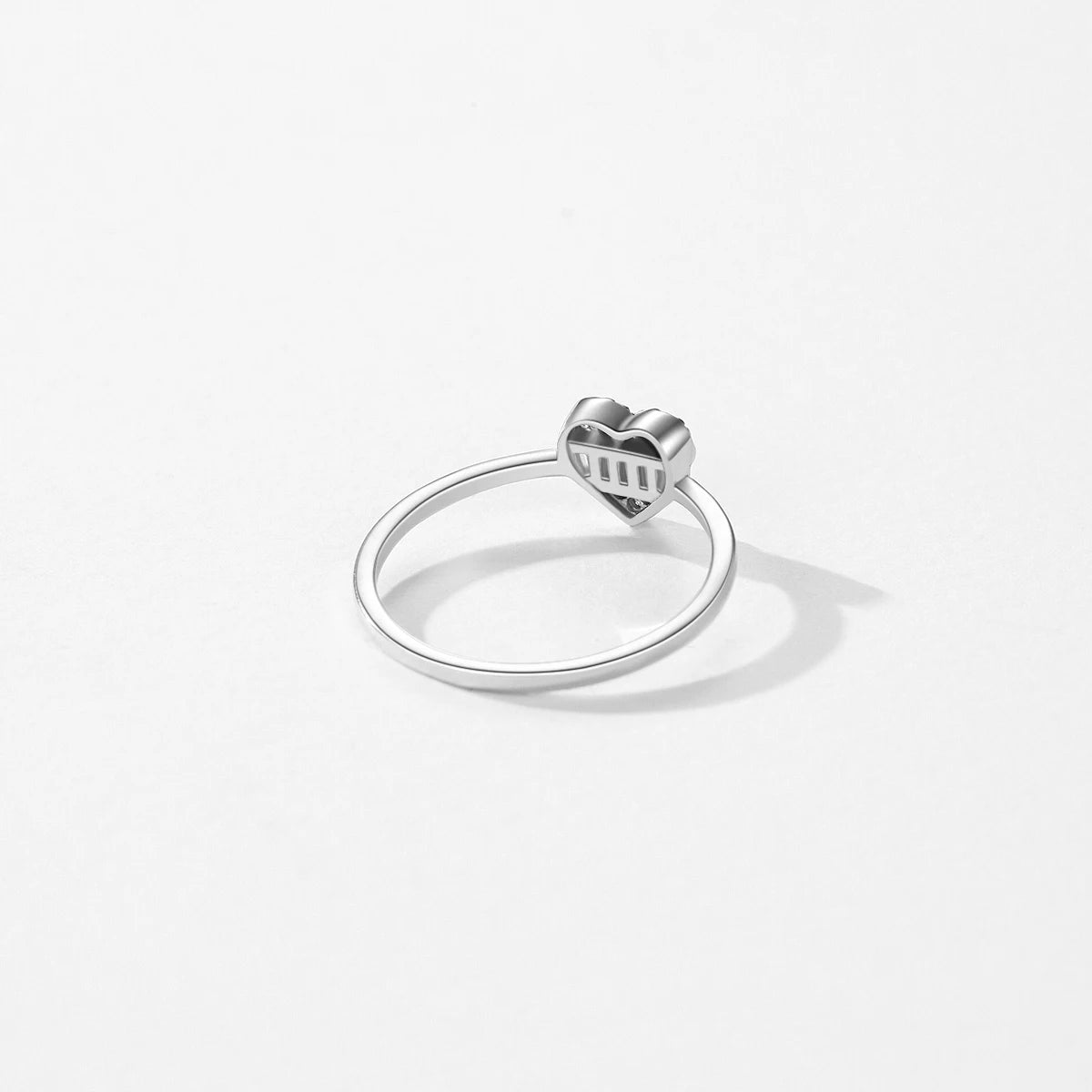 Modian 925 prata esterlina simples clássico coração amor deslumbrante zircônia anel para casamento feminino platinado jóias finas presentes