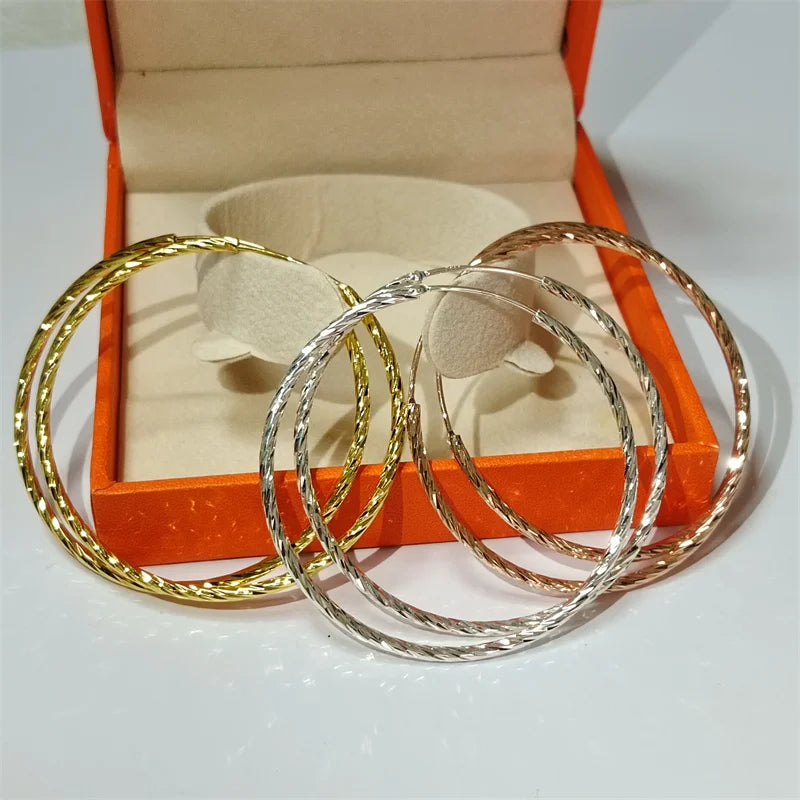 Senlissi - Brincos de argola femininos 18K AMARELO banhado a ouro 925 prata esterlina brincos de gota da moda C takoьги Kotyьца Kotyьц SL009
