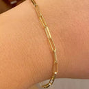 Pulseira De Ouro 18k Cartier Ovalada De 4,0mm Com 21cm