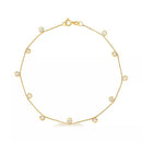 Pulseira De Ouro 18k Rodeado de Zircônias Brancas