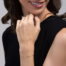 Pulseira De Ouro 18k Rodeado de Zircônias Brancas