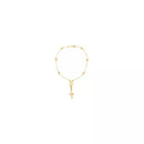 Pulseira De Ouro 18k Terço De Mão Com 17cm