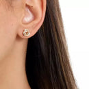 Brinco De Ouro 18 Rosa Bicolor