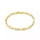Pulseira De Ouro 18k Cartier Ovalada De 4,0mm Com 21cm