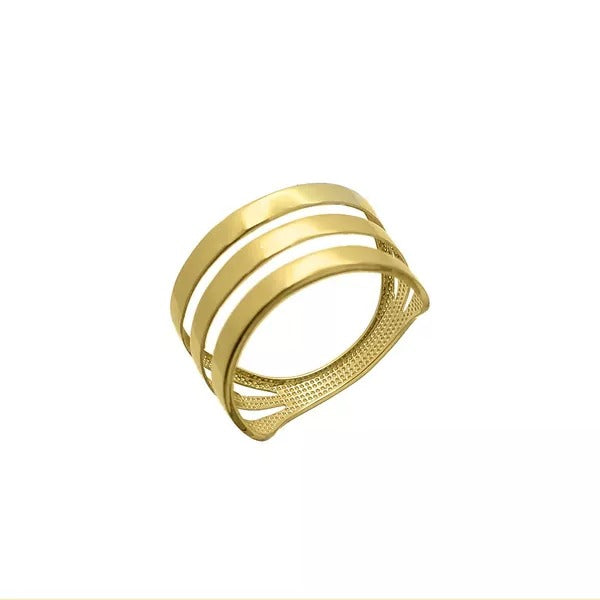 Anel De Ouro 18k Celeste