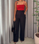 Calça Pantalona com Botões