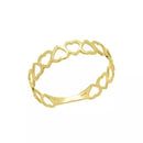 Anel de Ouro 18k Cheio de Amor